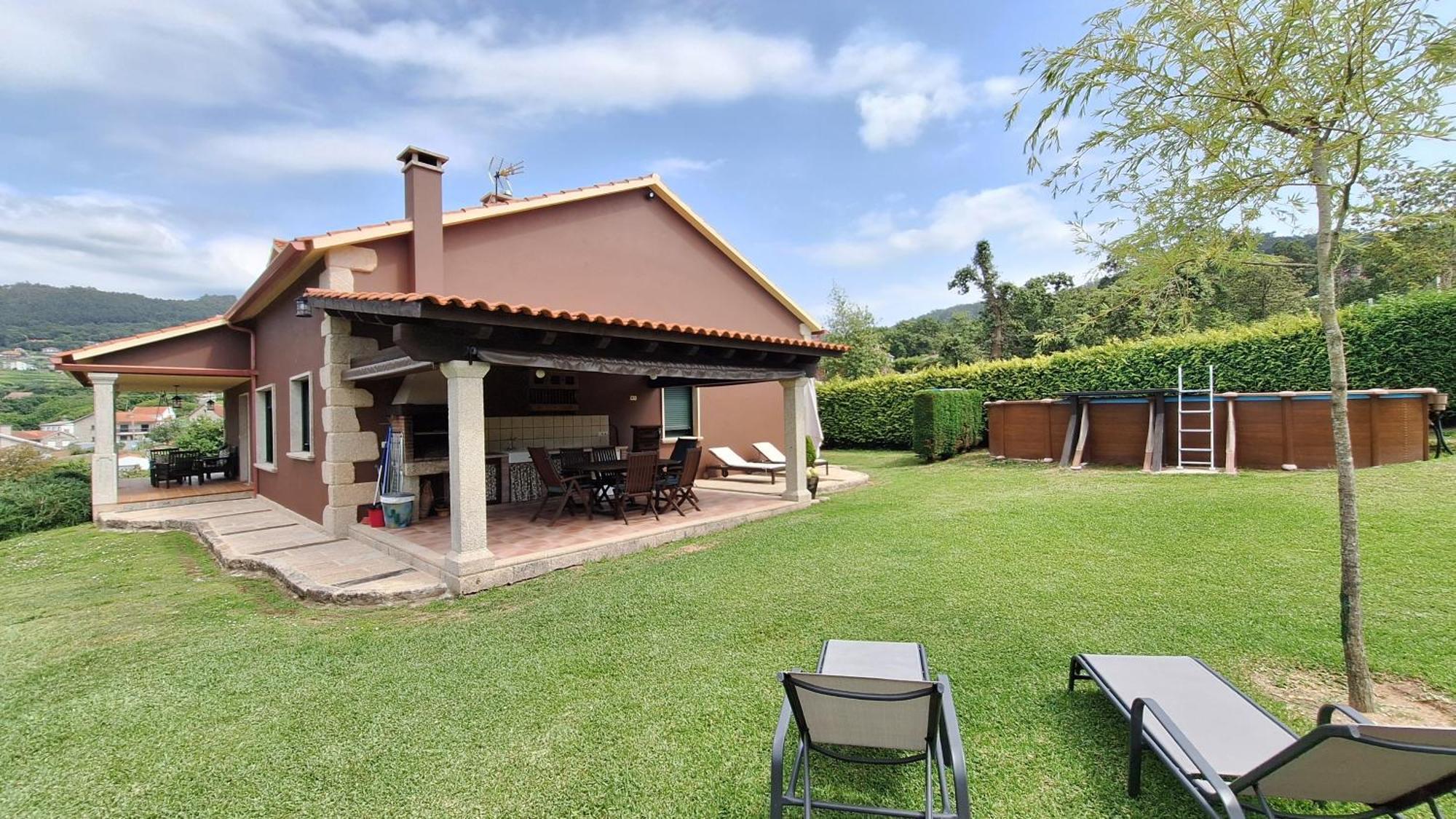 Chalet Rural 400 M Playa Piscina Barbacoa Chimenea Bueu Luaran gambar