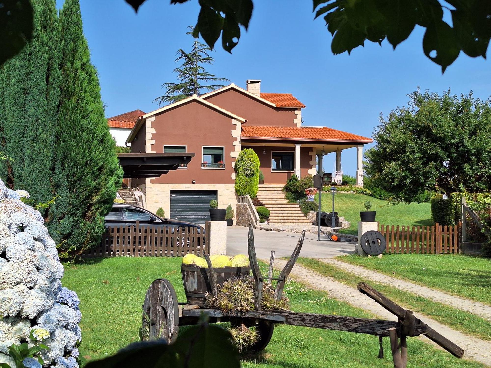 Chalet Rural 400 M Playa Piscina Barbacoa Chimenea Bueu Luaran gambar